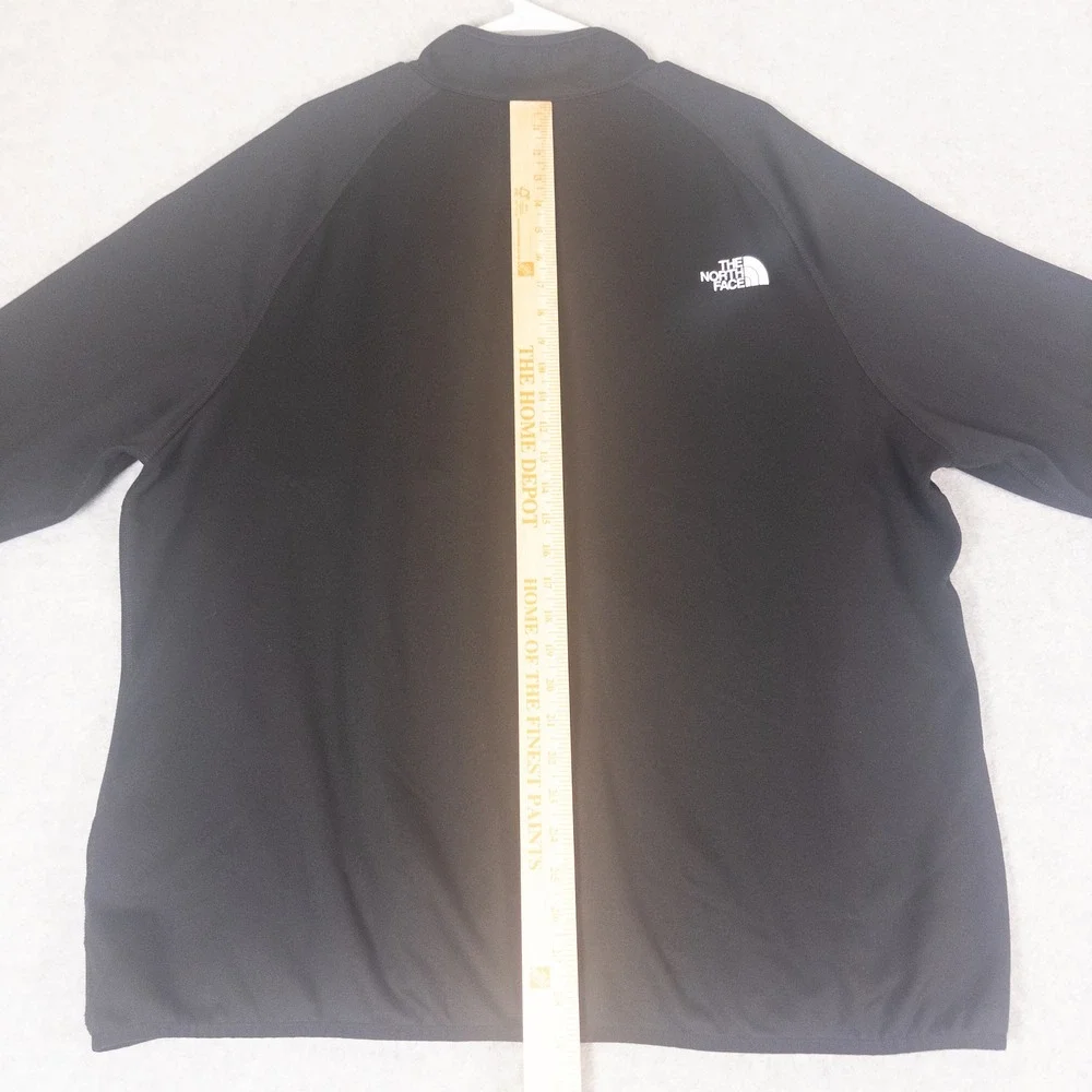 The North Face Mens XXL Black Full Zip Fleece Jacket Mock Neck Training Top